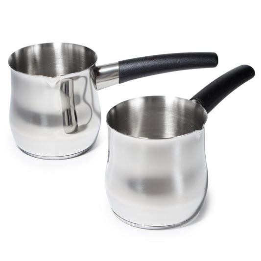 BergHOFF Essentials 2Pc 18/10 Stainless Steel 3.5" Moka Pot Set, 18oz