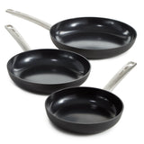 BergHOFF Leo Graphite 3Pc Nonstick Ceramic Frying Pan Set