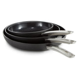 BergHOFF Leo Graphite 3Pc Nonstick Ceramic Frying Pan Set