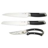 BergHOFF Leo Graphite 3Pc Stainless Steel Forged Cutlery Set, Black