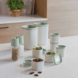 BergHOFF Balance 8Pc Stackable Food Container Set, Moonmist and Sage