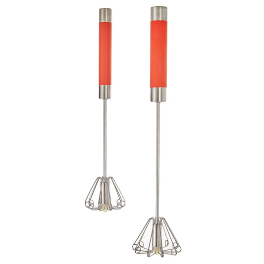 BergHOFF Essentials 2Pc 18/10 Stainless Steel Miracle Whisk Set, Red