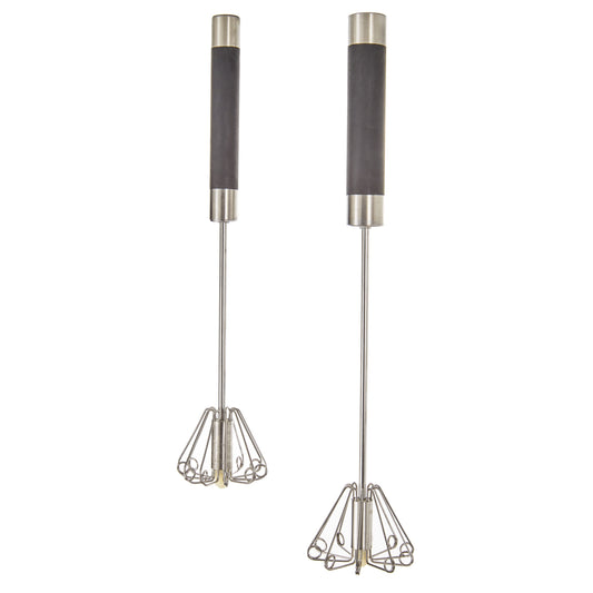 BergHOFF Essentials 2Pc 18/10 Stainless Steel Miracle Whisk Set, Black