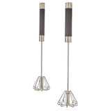 BergHOFF Essentials 2Pc 18/10 Stainless Steel Miracle Whisk Set, Black