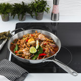 BergHOFF DiNA Helix 2pc Recycled 18/10 Stainless Steel Stir Fry Cookware Set