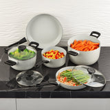 BergHOFF Leo Glints 8pc Ceramic Nonstick Cookware Set, Spirit