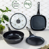 BergHOFF Leo Stone+ 4Pc Nonstick Ceramic Cookware Set