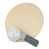 BergHOFF Leo Balance 9.5" Pizza Stone with Pizza Cutter Set, Small