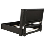 Leandro 55-inch Queen Wingback Bed Burnished Black