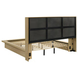 Hendricks California King Bookcase Headboard Platform Bed Light Oak
