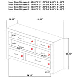Hendricks 6-Drawer Bedroom Dresser Storage Cabinet Light Oak