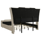 Lorient Eastern King LED Upholstered Bed Ivory and Camel