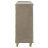 Lorient 8-drawer LED Bedroom Flame Box Dresser Ivory Camel