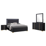 Marceline 4-Piece Full Bedroom Set Black