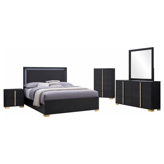 Marceline 5-Piece Queen Bedroom Set Black
