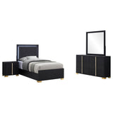 Marceline 4-Piece Twin Bedroom Set Black