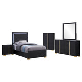 Marceline 5-Piece Twin Bedroom Set Black