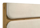 Bennett Eastern King Upholstered 4-Piece Mid-Century Bedroom Set Light Oak
