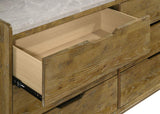 Henderson 6-Drawer Bedroom Dresser Cabinet Medium Oak