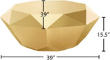 Gemma Contemporary Coffee Table with Unique Diamond Shape and Elegant Stainless Steel Design