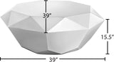 Gemma Contemporary Coffee Table with Unique Diamond Shape and Elegant Stainless Steel Design