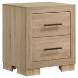 Arielle 4-Piece Queen Upholstered Bedroom Set Light Oak