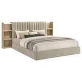 Arielle 5-Piece Eastern King Upholstered Bedroom Set Light Oak
