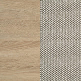 Arielle Eastern King Upholstered Bookcase Bed Light Tan and Light Oak