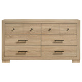 Arielle Bedroom Dresser with Mixed Hardware Light Oak