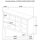 Arielle Bedroom Dresser with Mixed Hardware Light Oak