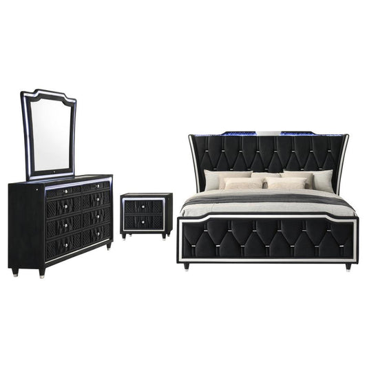 Lorient 5-Piece California King Bedroom Set Black
