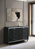 Lorient 8-Drawer LED Bedroom Dresser Cabinet Black