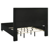 Ravenne 5-Piece Velvet Upholstered California King LED Bedroom Set Black