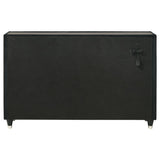 Ravenne 8-drawer Velvet Upholstered LED Dresser Cabinet Black