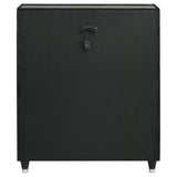 Ravenne 5-drawer Velvet Upholstered LED Chest of Drawers Black