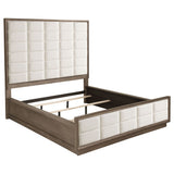 Durango 80-inch California King Panel Bed Taupe Oak
