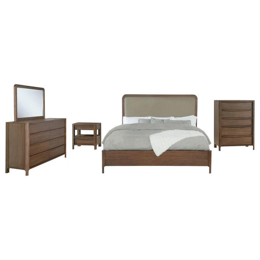 Maderia 4-piece Eastern King Bedroom Set Walnut