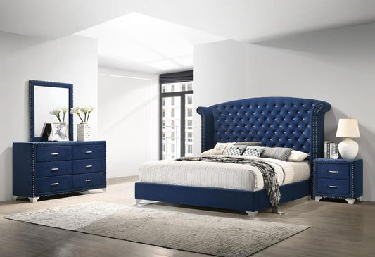 Melody 5-Piece Eastern King Bedroom Set Pacific Blue
