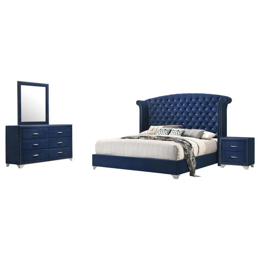 Melody 5-Piece Eastern King Bedroom Set Pacific Blue
