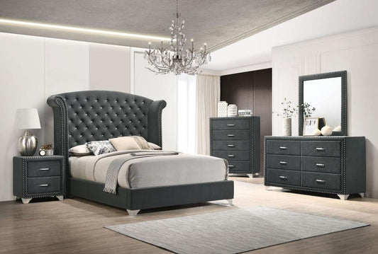 Melody 5-Piece Queen Bedroom Set Grey