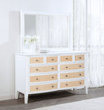 Bexhill 10-drawer Dresser and Mirror White