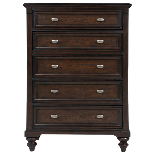 Andover 5-drawer Chest of Drawers Dark Oak