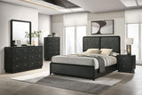 Cavelle 51-inch Upholstered Full Panel Bed Black