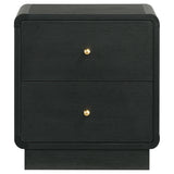Cavelle 2-drawer Nightstand Bedside Table Black