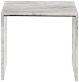 Canova End Table - Handcrafted Genuine Marble with Elegant Design for Contemporary Living Spaces