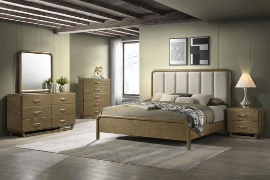 Amsbury 4-Piece Queen Bedroom Set Nutmeg