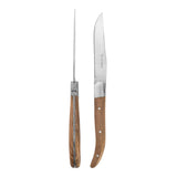 Au Nain Laguiole Set of 4 Steak Knives with Ash Wood Handles