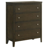 Wilkes 5-Piece Eastern King Bedroom Set with Upholstered Bed Dark Cocoa