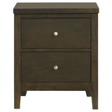 Wilkes 2-drawer Nightstand Bedside Table Dark Cocoa