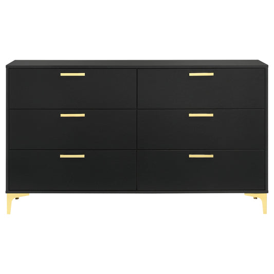Kendall 6-drawer Dresser Black